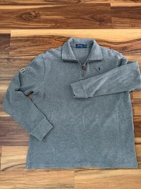 Polo by Ralph Lauren Heather Gray Quarter-Zip Pullover